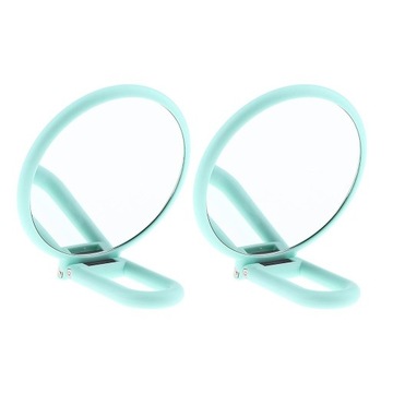 Портативное 2-стороннее обычное 5-кратное увеличительное косметическое зеркало, складные инструменты для макияжа