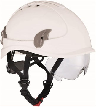 Kask budowlany z okularami ALPINWORKER super jakość CERVA BIAŁY R. 53-66cm