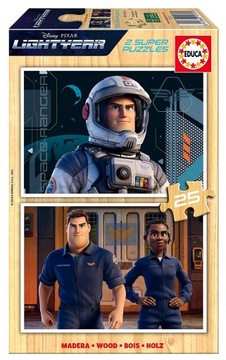 Educa Puzzle 2 x 25 Buzz Astral drewniane