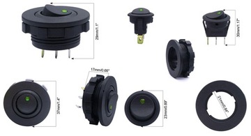 ПАНЕЛЬНЫЙ ВЫКЛЮЧАТЕЛЬ SPST LED SWITCH 12V 20A CZ