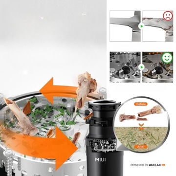 MŁYNEK DO ODPADÓW SPOŻYWCZYCH ROZDRABNIACZ POD ZLEW MAGNETYCZNY MIUI 1000ML