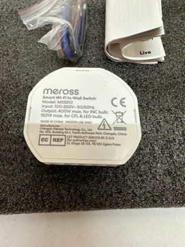 НАСТЕННЫЙ ВЫКЛЮЧАТЕЛЬ MEROSS SMART WI-FI ПРИЛОЖЕНИЕ SMART APPLE HOMEKIT