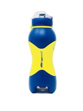 Спортивная бутылочка AquaSpray, силиконовая бутылочка, желтая