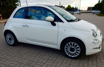 Fiat 500 II Seria 4 1.2 69KM 2017 Fiat 500 1.2 Lounge szklany dach jasny środek ładny zadbany bezwypadkowy, zdjęcie 13
