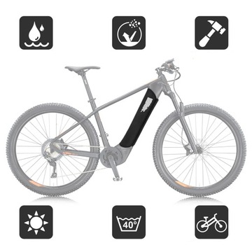 НЕОПРЕНОВАЯ КРЫШКА АККУМУЛЯТОРНОГО АККУМУЛЯТОРА ДЛЯ ЭЛЕКТРОВЕЛОСИПЕДА 30-41см ПЫЛЕЗАЩИТАЮЩАЯ ВОДОНЕПРОНИЦАЕМАЯ