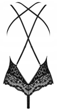 БОДИ OBSESSIVE КРУЖЕВНОЕ ЧЕРНОЕ В ПЯТНИЦАХ GIULLY S/M
