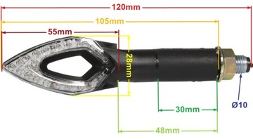 KIERUNKOWSKAZY MOTOCYKLOWE MORETTI LED UNIWERSALNE