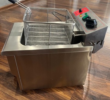 Большая фритюрница из нержавеющей стали 3000 Вт 10 л + БЕСПЛАТНО