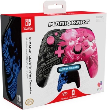 PDP SWITCH Pad bezprzewodowy Rematch Grand Prix Peach Glow In The Dark
