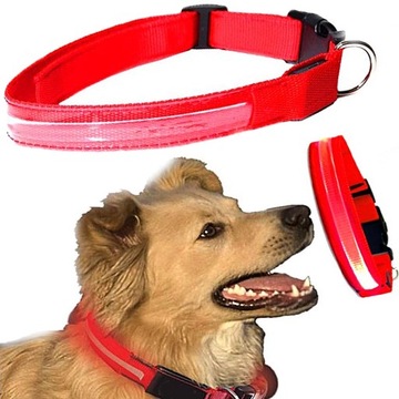 СВЕТЯЩИЙСЯ СВЕТОДИОДНЫЙ ОШЕЙНИК ДЛЯ СОБАК И КОШКИ, РАЗНОЦВЕТНЫЙ ДЕРЕВЯННЫЙ, 3 фазы света Размер: XL