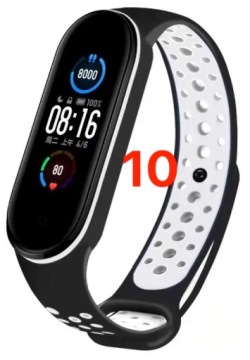 НАБОР ИЗ 5 РЕМЕШКОВ ДЛЯ XIAOMI MI BAND 5, 6, 7, РЕМЕНЬ С ОТВЕРСТИЯМИ