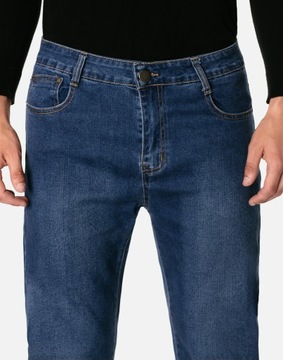 Spodnie Jeansowe Męskie Jeansy Texsasy Dżinsy Proste Granatowe 9602 W35 L31