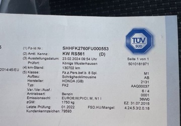 Honda Civic IX Hatchback 5d 1.8 i-VTEC 142KM 2015 Honda Civic 1,8 LIFT Limitowana Sport Navi Bezwypadkowy Kamera Led Serwis, zdjęcie 27