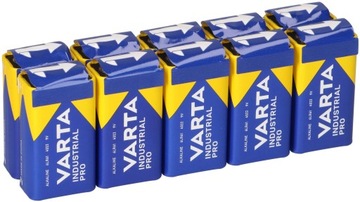 Bateria alkaliczna 9V VARTA 6LR61 MOCNA INDUSTRIAL PRO 6F22 Zabawki Pilot