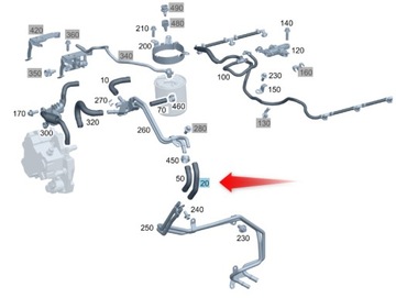 PRZEWÓD WĄŻ PALIWA MERCEDES ML CDI OM642