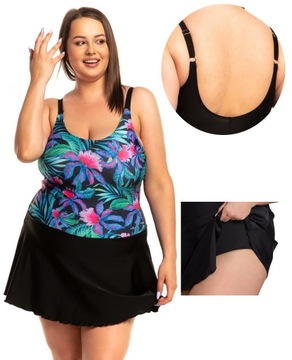 TANKINI Strój kąpielowy Dla Puszystej 7XL 58 60