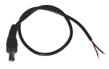 Złącze 2,1mm/5,5mm z kablem 45cm wtyk wtyczka DC