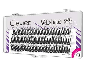 Kępki Rzęs Clavier V&L Shape Cat Eyelashes Skręt L - 14mm