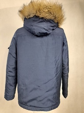 TOMMY HILFIGER CAPUCHE FOURRURE TECH PARKA ZIMOWA MĘSKA S