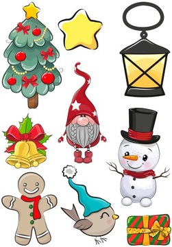 NAKLEJKI FOLIOWE ŚWIĄTECZNE BOŻE NARODZENIE DEKORACJA ŚWIĄTECZNA CHOINKA