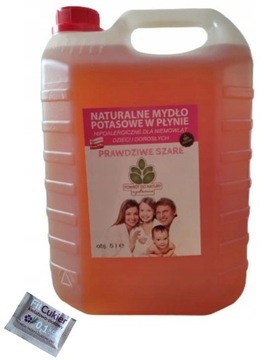 PRAWDZIWE NATURALNE SZARE MYDŁO POTASOWE PŁYN 5L