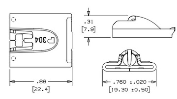 PANDUIT Замок для стальной ленты 15,9 304 MTHSH-C