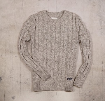 SUPERDRY JAPAN VINTAGE _ SWETER WARKOCZE _ L _ MEN _ 84% AKRYL