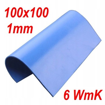 Thermopad 100x100 x 1 мм 6WmK Теплопроводящая лента Thermopad CPU GPU