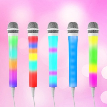 ДИНАМИЧЕСКИЙ СВЕТОДИОДНЫЙ МИКРОФОН ДЛЯ КАРАОКЕ, 3 ЦВЕТА / НА ВЫБОР