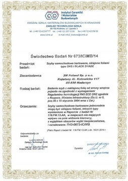 ZESTAW SEDAN Folia Do Przyciemniania Szyb 55% 3M BS45 75x350cm