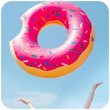 НАДУВНОЕ ПЛЯЖНОЕ КОЛЕСО ДЛЯ БАССЕЙНА ПЛЯЖА КОЛЬЦО 120 СМ DONUT DONUT