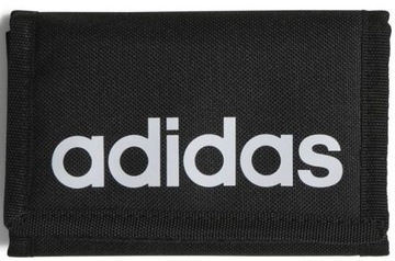 Portfel Damski Męski Sportowy Czarny Adidas Wallet Na Rzep Rozkładany Logo