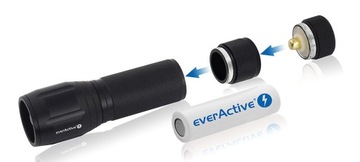 Adapter 18650 do latarki everActive FL300+ czarny