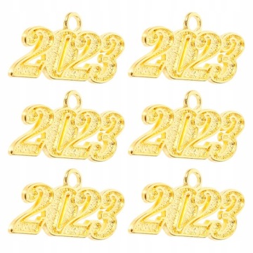 Sygnet 2023 rok Charms Lista pieczęci Numer 6 szt