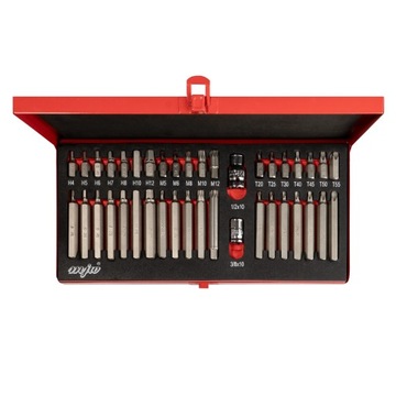 zestaw bitów 40 końcówek TORX HEX SPLINE S2 stal