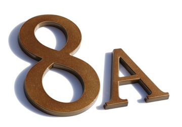 НОМЕР ДОМА, ЦИФРЫ ДЛЯ ДОМА, БУКВЫ коричневые транс 6