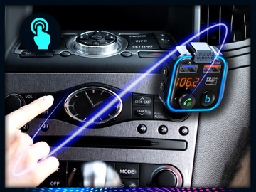 АУДИОПЕРЕДАТЧИК BLUETOOTH FM MP3 BT БЫСТРОЕ ЗАРЯДНОЕ УСТРОЙСТВО 3X USB QC 3.0 RGB