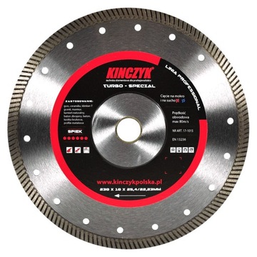 TARCZA DIAMENTOWA KIŃCZYK TURBO - SPECIAL 115 mm