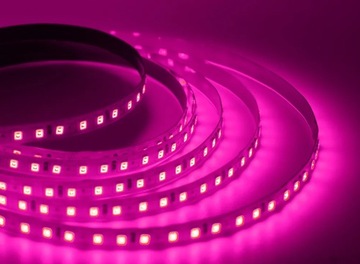TAŚMA 2835 120LED 1M IP20 różowy 9,6W różowa JAKOŚĆ gęsta jasna