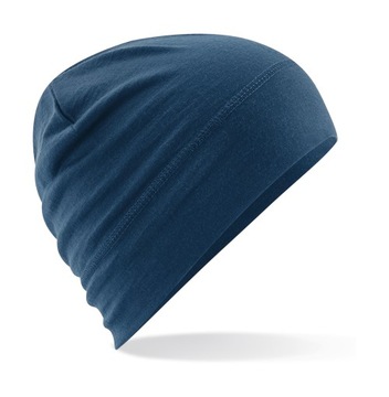 CIEPŁA CZAPKA ZIMOWA BEANIE 100% WEŁNA MERINO MERYNOSA NIEBIESKA