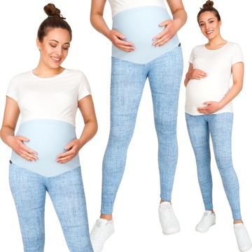 LEGINSY CIĄŻOWE GETRY ROZM S LEGGINSY Z PANELEM