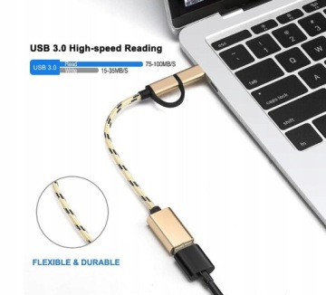 2 В 1 MICRO USB OTG АДАПТЕР USB-C НА USB 3.0