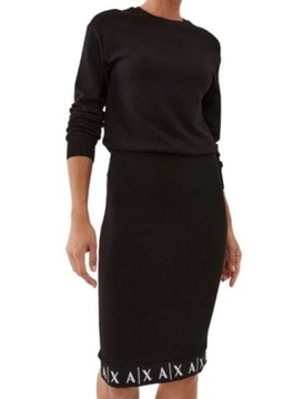 Armani Exchange sukienka 6RYA80 YJEGZ 1200 Kolor czarny Rozmiar S