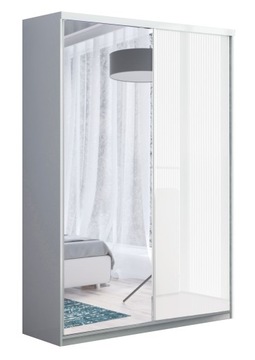 Szafa przesuwna na wymiar połysk + lustro 120x273