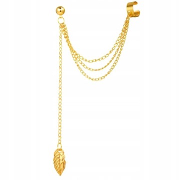 Punk Rock Pin Bead Chain Earring Unisex Long