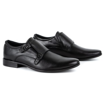 МУЖСКИЕ ТОРЖЕСТВЕННЫЕ ОБУВИ ИЗ ПОЛЬСКОЙ КОЖИ 287LU ЧЕРНЫЕ 38