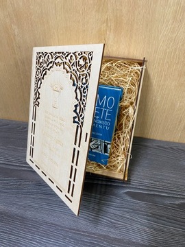 Pudełko grawer na Biblię Pismo Komunia prezent HAŁYS GRAWER