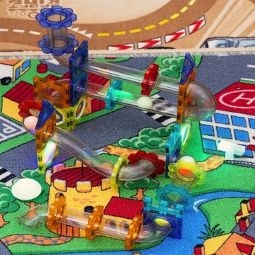 МАГНИТНЫЕ КОНСТРУКЦИОННЫЕ БЛОКИ СВЕТЯЩАЯСЯ МАГНИТНАЯ ДОРОЖКА 81 шт.