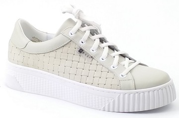 NESSI 21075 SNEAKERSY NA PLATFORMIE SKÓRZANE 37