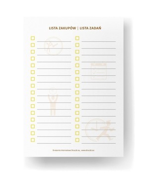Lista Zakupów / Lista Zadań A6 50 kartek